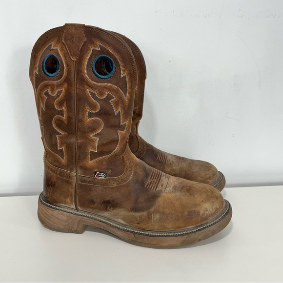 Bottines Western Justin Gypsy Femme Taille 8B - Marron - Cuir Brodé (occasion)